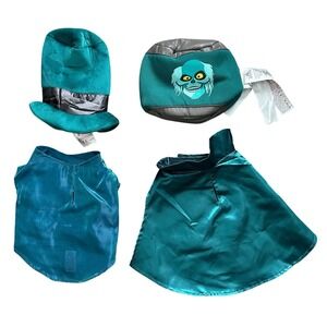 Disney Tails Pet‎ Collection Haunted Mansion Hatbox Ghost Pet Costume & Toy XS
